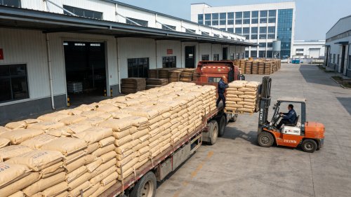 特种氢氧化铝粉厂区装车现场