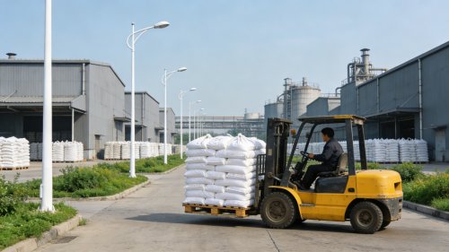 淄博工厂氢氧化铝阻燃剂产品装车实景