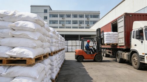 工业级氢氧化铝包装装车过程