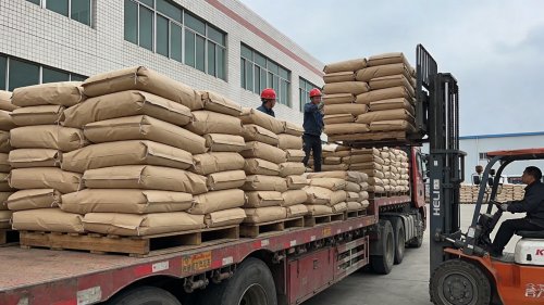 阻燃氢氧化铝粒度颗粒装车现场实拍