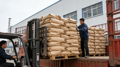 无卤氢氧化铝阻燃剂产品装车发货用于塑料与橡胶阻燃应用