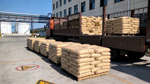 电线电缆阻燃填料氢氧化铝微粉工厂直发装车完成物流运输现场