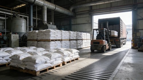 高纯氢氧化铝超细微粉工业级阻燃填料装车发货现场实拍