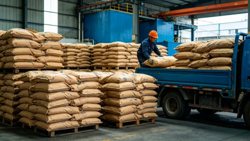 轻铝粉和氢氧化铝区别：金属铝粉厂区装车实拍