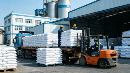 水磨石氢氧化铝高白填料产品码垛